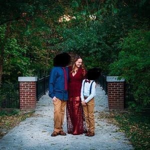 Socialite romper with lace maxi